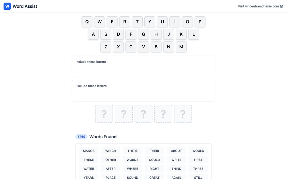 Filtering candidates in Word Assist